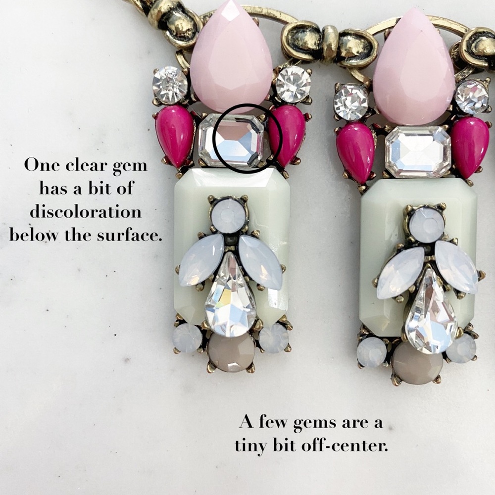 🆑 "Chelsea" Necklace || Pink & Mint Jewel - Picture 7 of 10